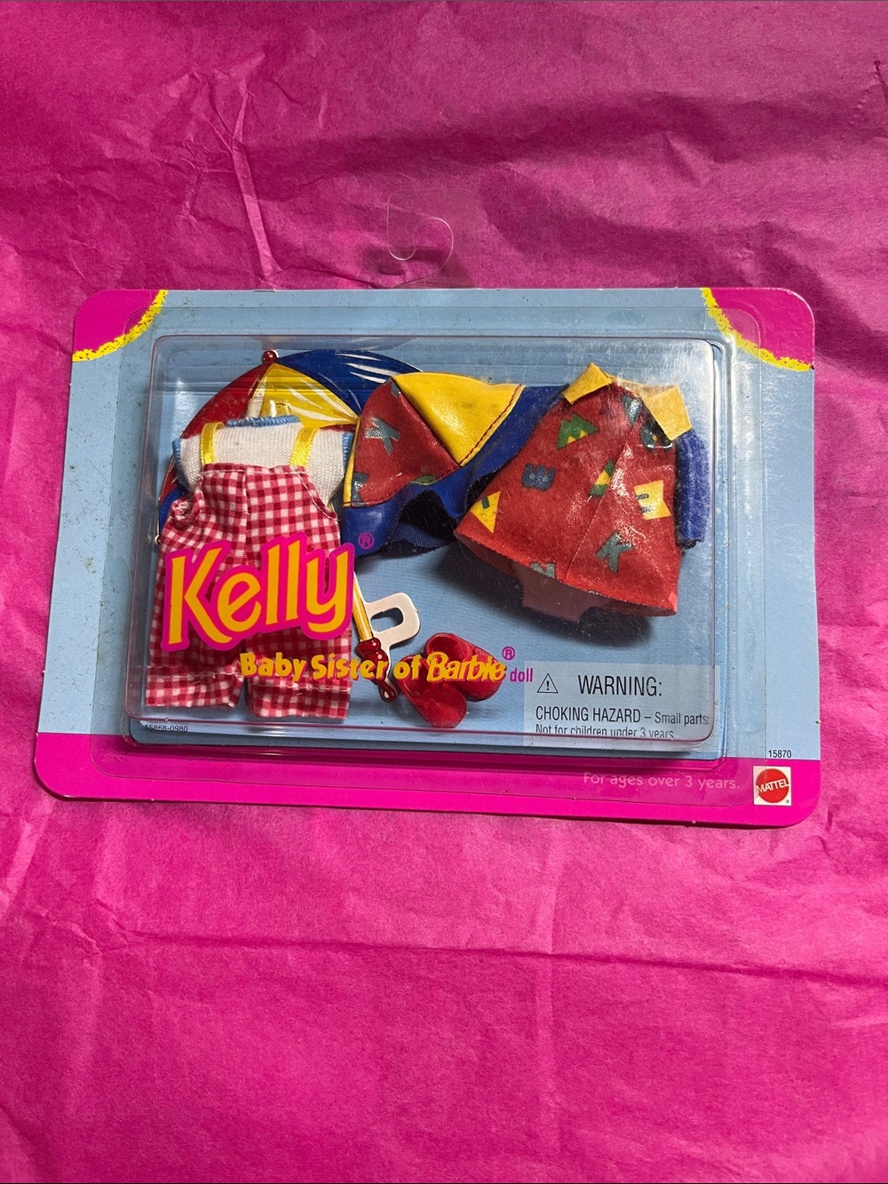 1996 Mattel Barbie Kelly "Rainy Day Fashion" set